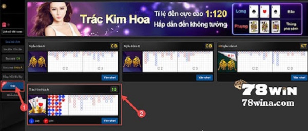 Trong cách chơi Trác Kim Hoa số điểm thường được tính theo thứ tự